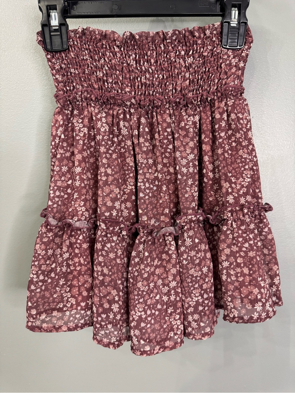 Altar'd State Dusty Mauve Maxi Skirt with Smocked Waistband